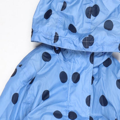 Womens UK Size 12 Cotton Traders Blue Rain Coat