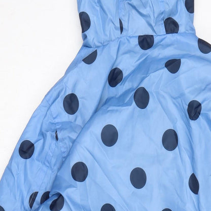 Womens UK Size 12 Cotton Traders Blue Rain Coat