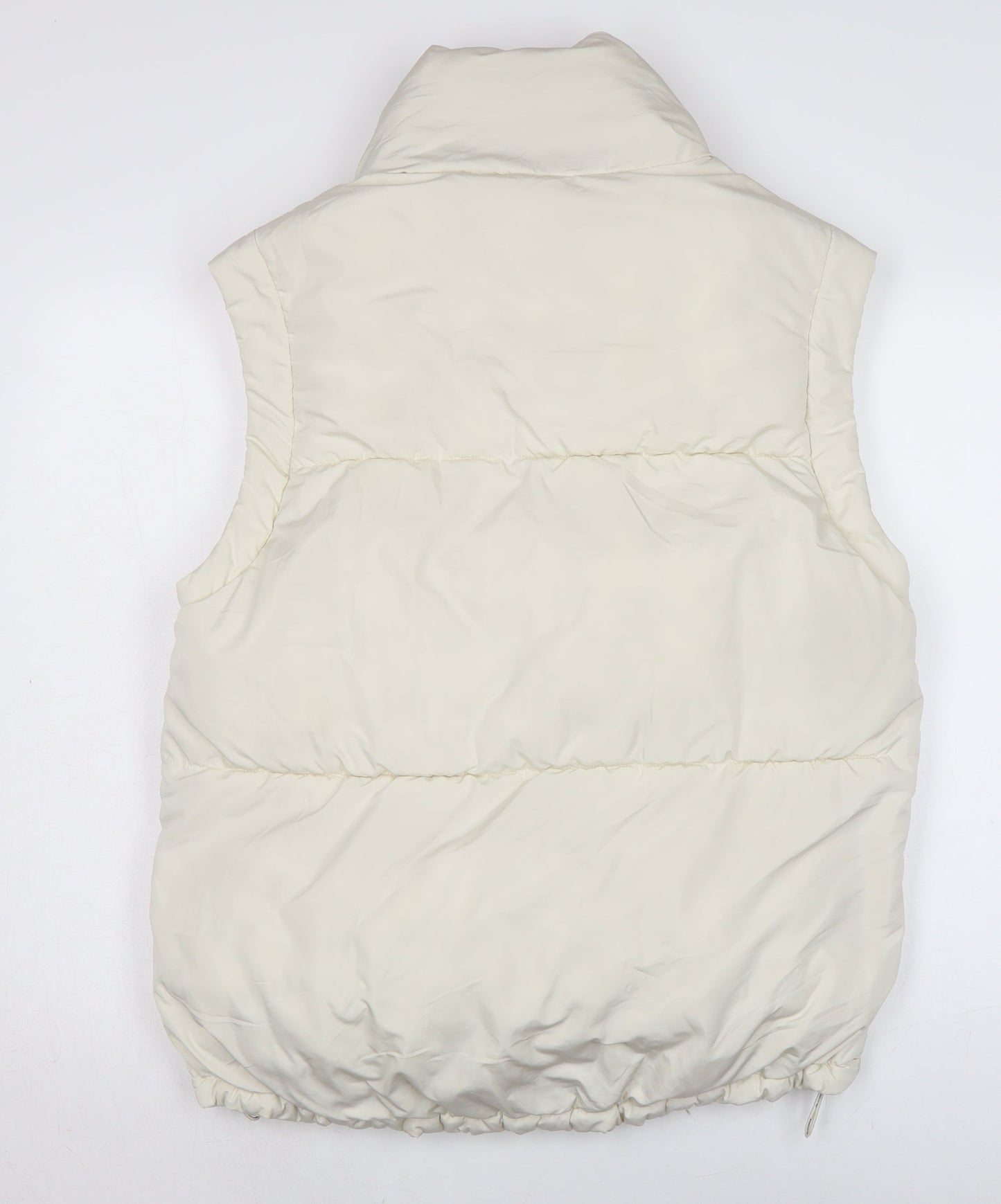 Berksha Womens Ivory Gilet Waistcoat Size L Zip