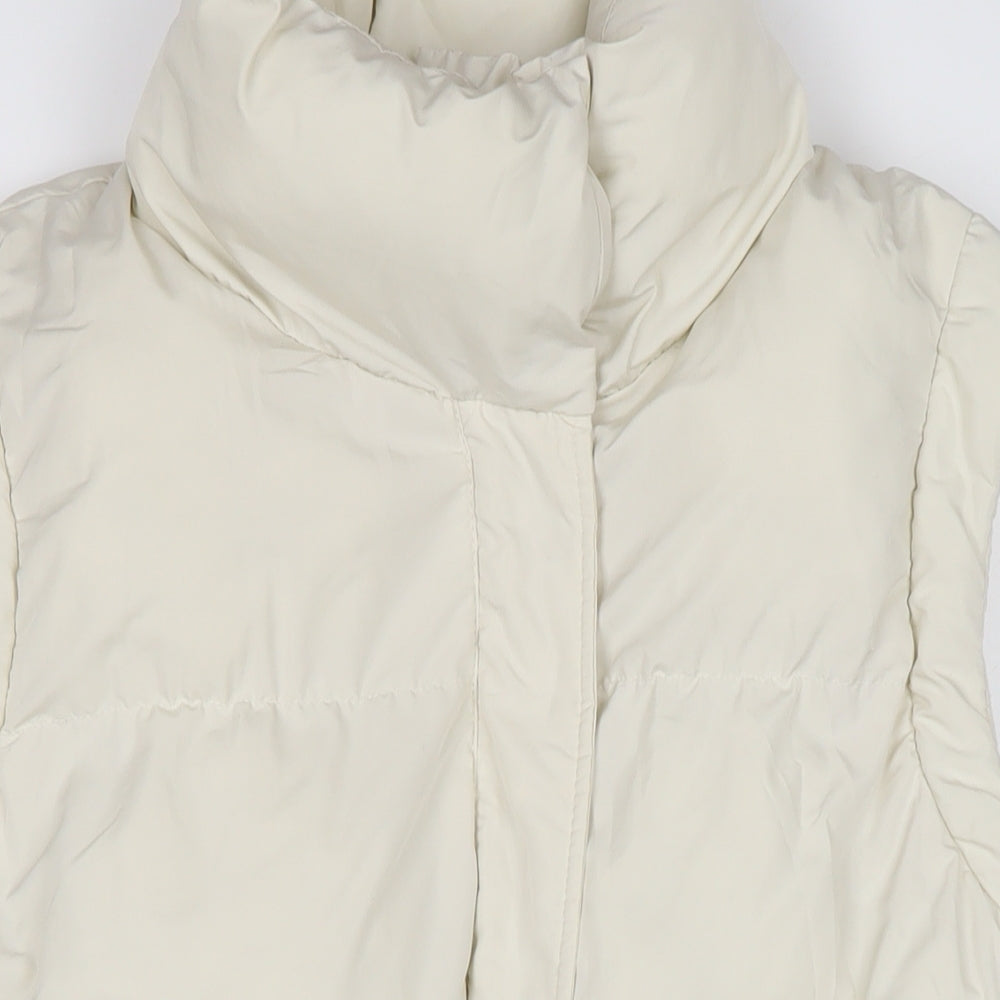 Berksha Womens Ivory Gilet Waistcoat Size L Zip