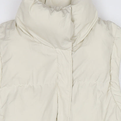 Berksha Womens Ivory Gilet Waistcoat Size L Zip