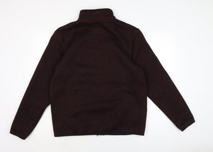Womens UK Size M Marks and Spencer Red Full Zip Jumper