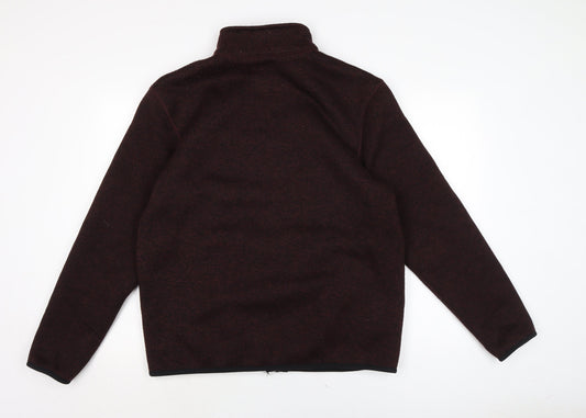 Womens UK Size M Marks and Spencer Red Full Zip Jumper