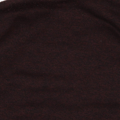 Womens UK Size M Marks and Spencer Red Full Zip Jumper