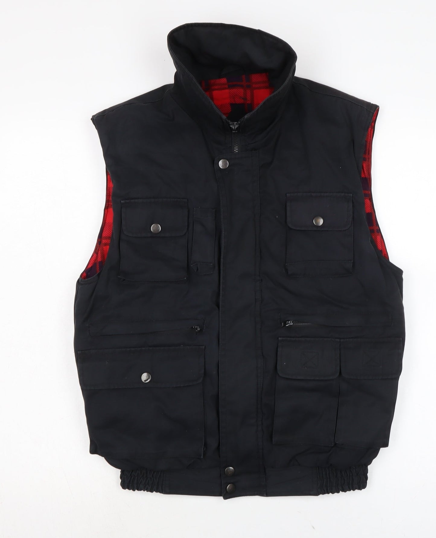 Mens UK Size S Frozen Assets Black Gilet
