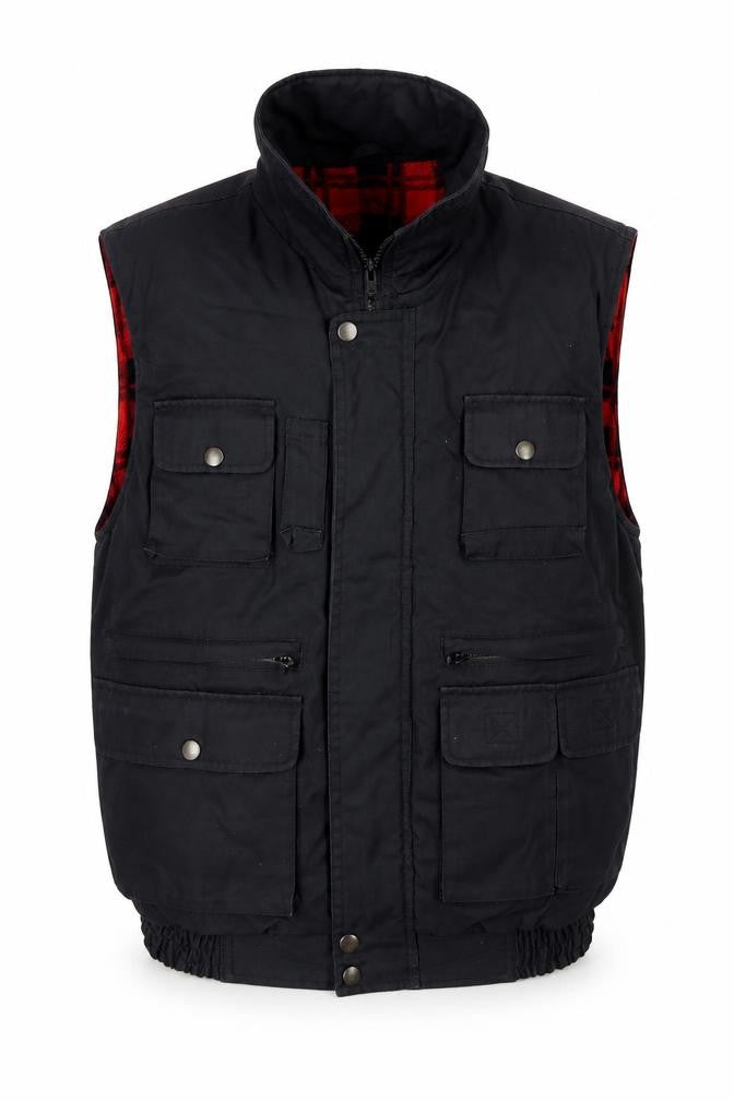Mens UK Size S Frozen Assets Black Gilet