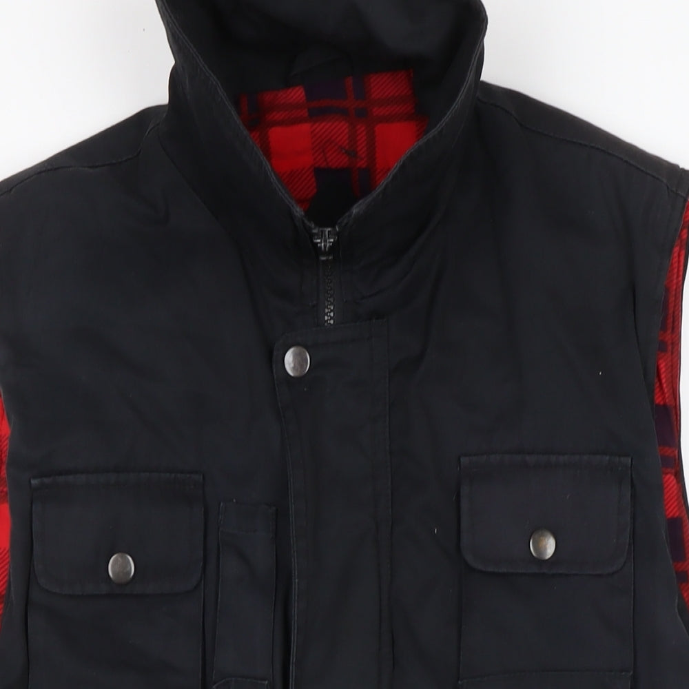 Mens UK Size S Frozen Assets Black Gilet
