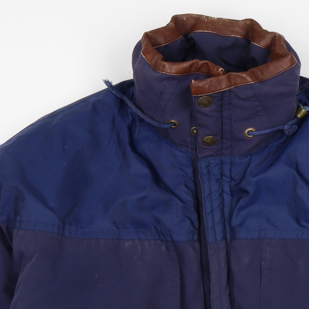 Mens UK Size M Mustang Blue Anorak Coat