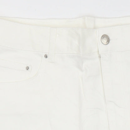 M&S Womens Ivory Cotton Straight & Pencil Skirt Size 20 in