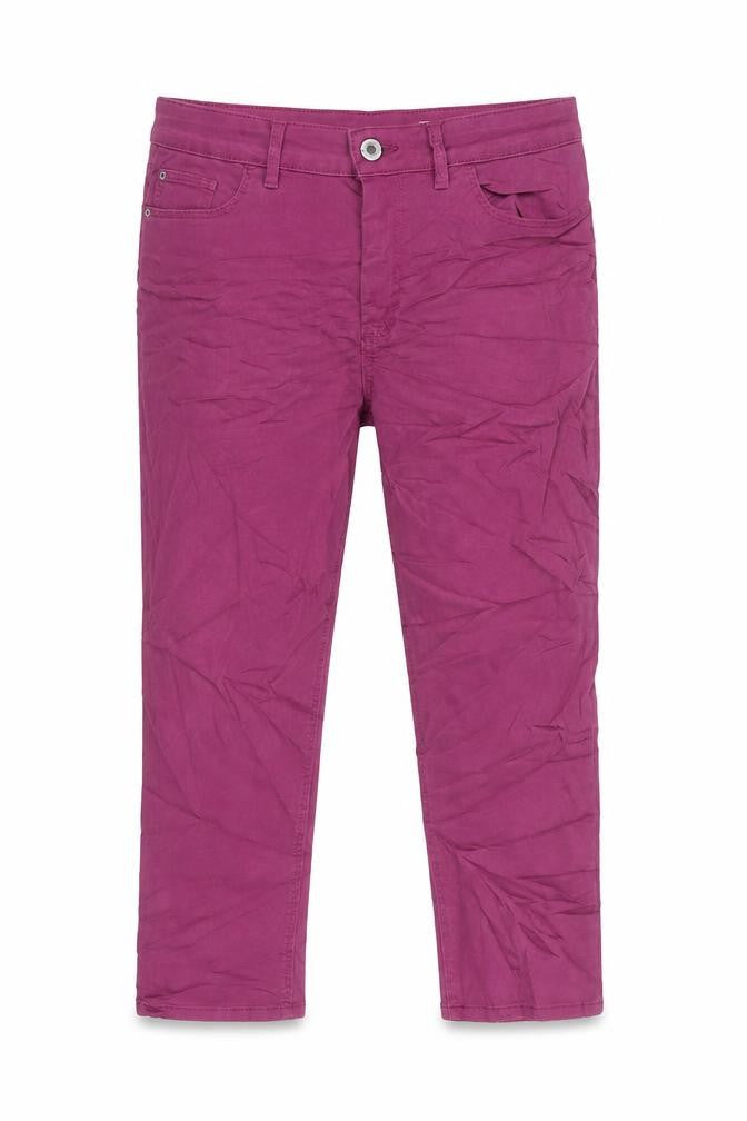 Marks & Spencer Womens Purple Cotton Cropped Jeans Size 10 L22 in Regular