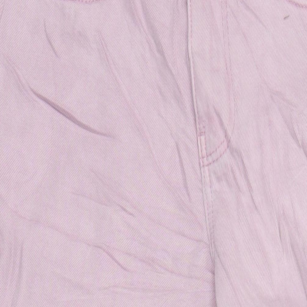 M&S Womens Orange Cotton Mom Jeans Size 6 L24.5 in Regular