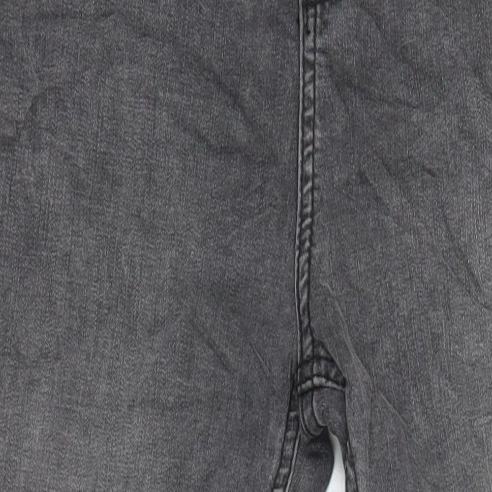 M&S Womens Grey Cotton Skinny Jeans Size 8 L27 in Regular