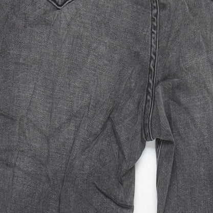 M&S Womens Grey Cotton Skinny Jeans Size 8 L27 in Regular