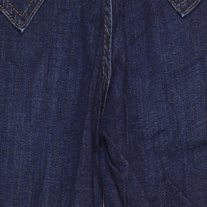 M&S Womens Blue Cotton Skinny Jeans Size 10 L25 in Regular