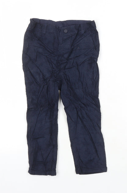 M&S Boys Blue 100% Cotton Tapered Jeans Size 2-3 Years Regular