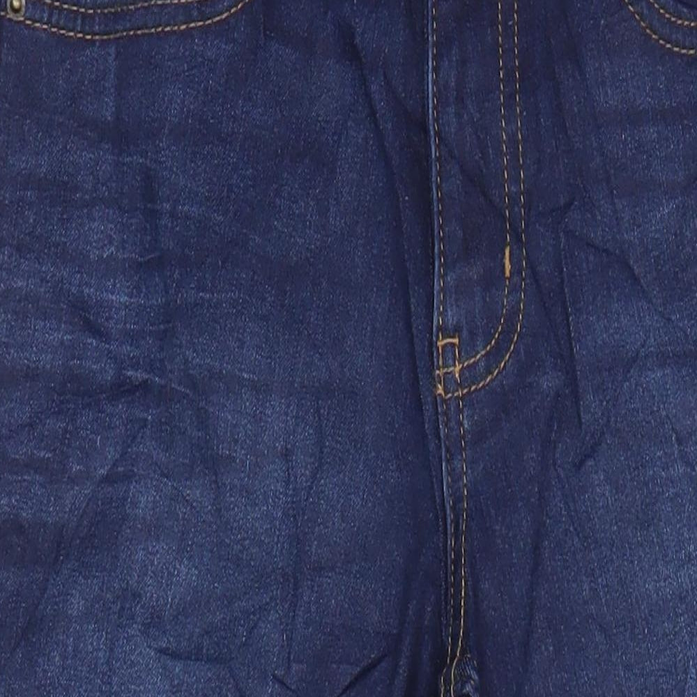 M&S Womens Blue Cotton Skinny Jeans Size 6 L24.5 in Regular
