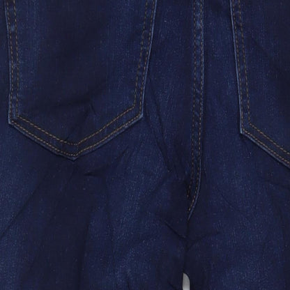 M&S Womens Blue Cotton Skinny Jeans Size 6 L24.5 in Regular