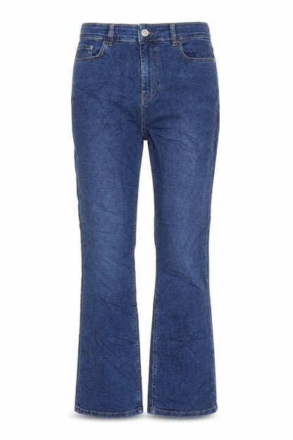 M&S Womens Blue Cotton Flared Jeans Size 10 L26 in Regular