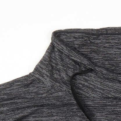 Marks & Spencer Womens Grey Geometric Polyester Pullover Casual Size 14 Mock Neck