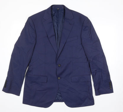 Mens UK Size 40 M&S Regular Blue Suit Jacket