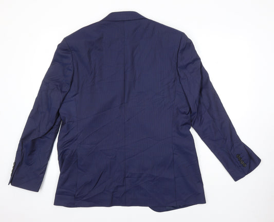 Mens UK Size 40 M&S Regular Blue Suit Jacket