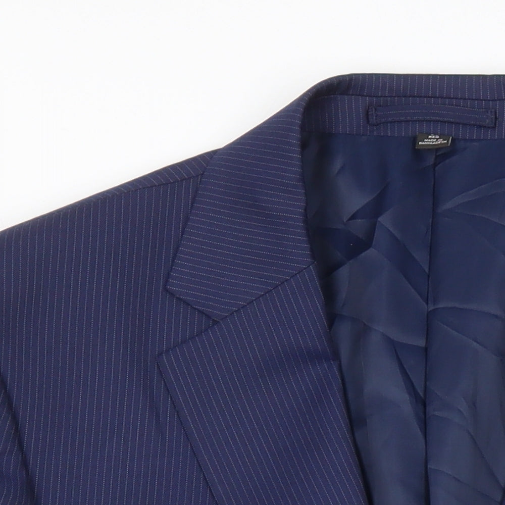 Mens UK Size 40 M&S Regular Blue Suit Jacket