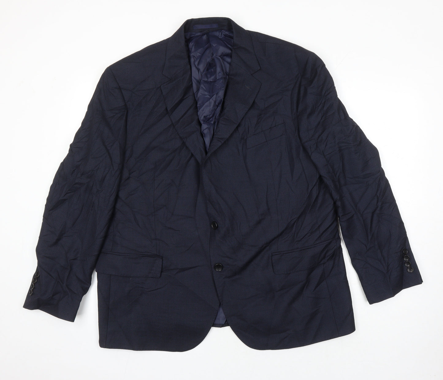 Mens UK Size 46 M&S Regular Blue Suit Jacket