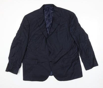 Mens UK Size 46 M&S Regular Blue Suit Jacket