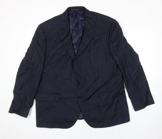 Mens UK Size 46 M&S Regular Blue Suit Jacket
