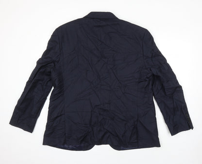Mens UK Size 46 M&S Regular Blue Suit Jacket