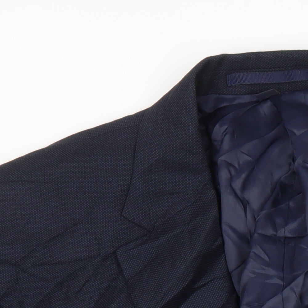 Mens UK Size 46 M&S Regular Blue Suit Jacket