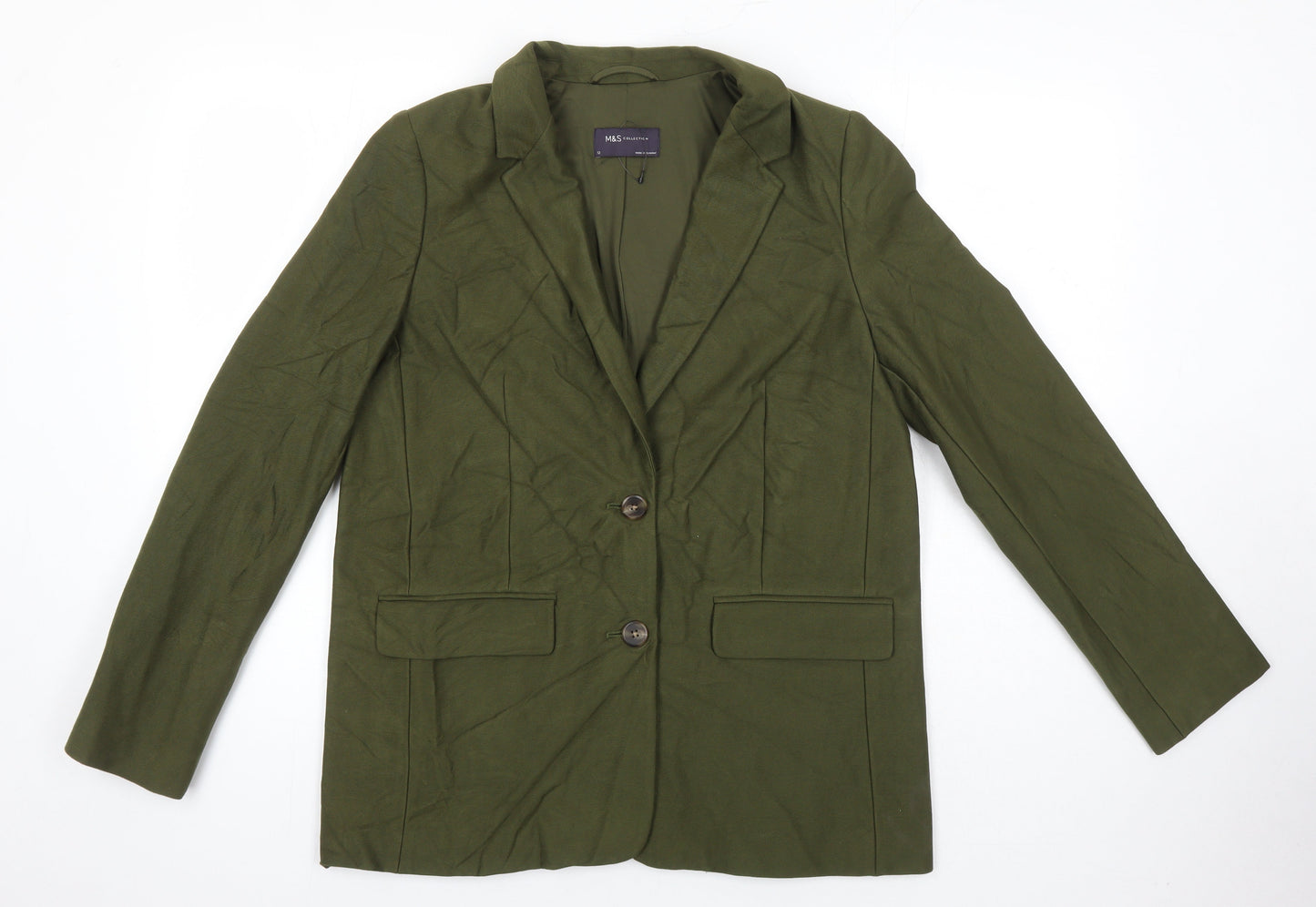 Womens UK Size 12 M&S Green Jacket