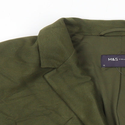 Womens UK Size 12 M&S Green Jacket