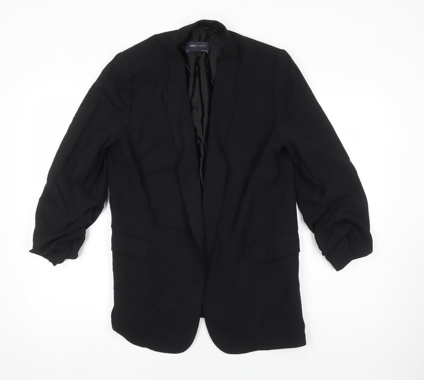 Womens UK Size 12 M&S Black Jacket