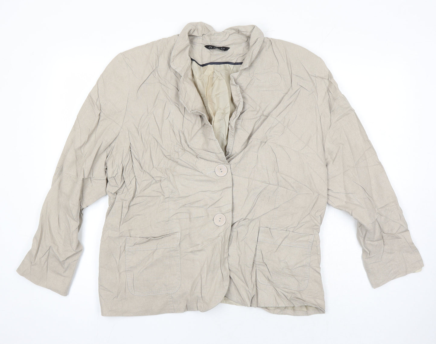 Classic Womens Beige Jacket Size 20