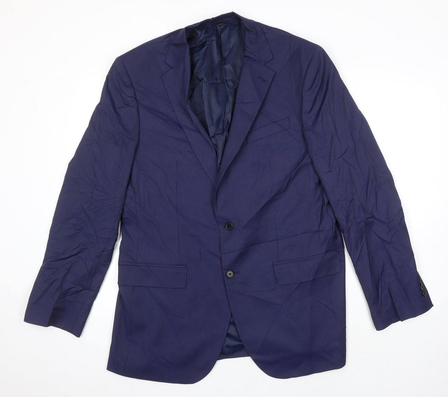 Mens UK Size 42 M&S Regular Blue Suit 2 Piece