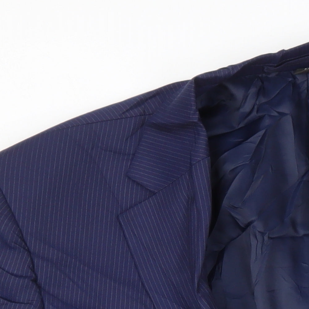 Mens UK Size 42 M&S Regular Blue Suit 2 Piece