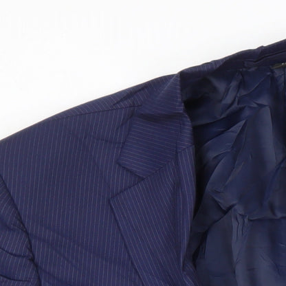 Mens UK Size 42 M&S Regular Blue Suit 2 Piece