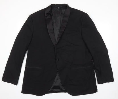 Mens UK Size 46 M&S Regular Black Suit Jacket