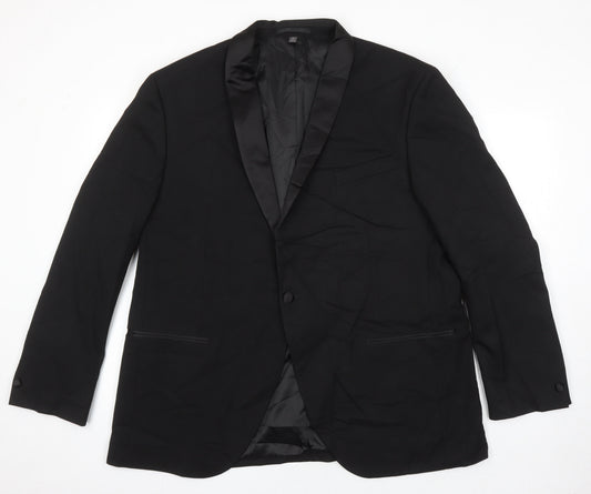 Mens UK Size 46 M&S Regular Black Suit Jacket