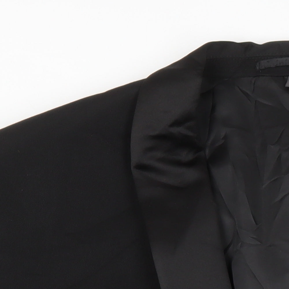 Mens UK Size 46 M&S Regular Black Suit Jacket