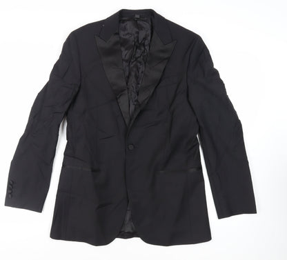 Mens UK Size 40 Marks and Spencer Regular Black Suit Tuxedo
