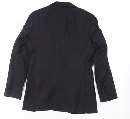 Mens UK Size 40 Marks and Spencer Regular Black Suit Tuxedo
