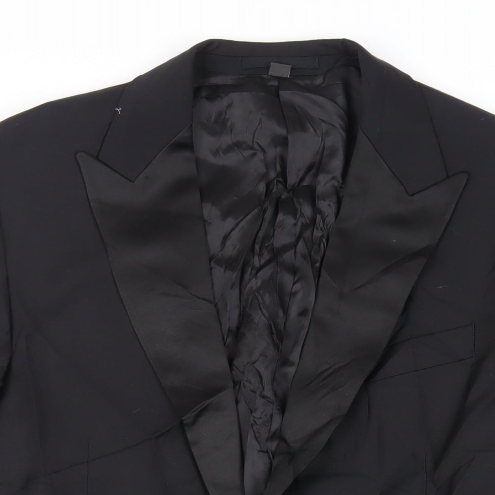 Mens UK Size 40 Marks and Spencer Regular Black Suit Tuxedo