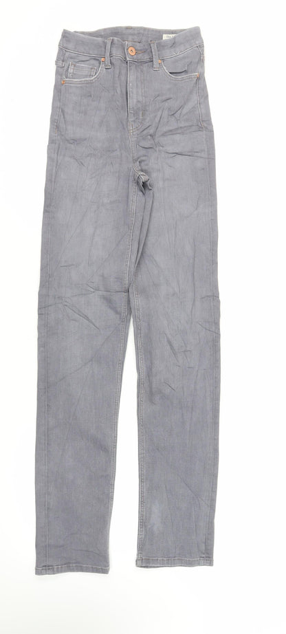 Womens UK Size 6 Marks and Spencer Regular Fit Straight Grey Jeans