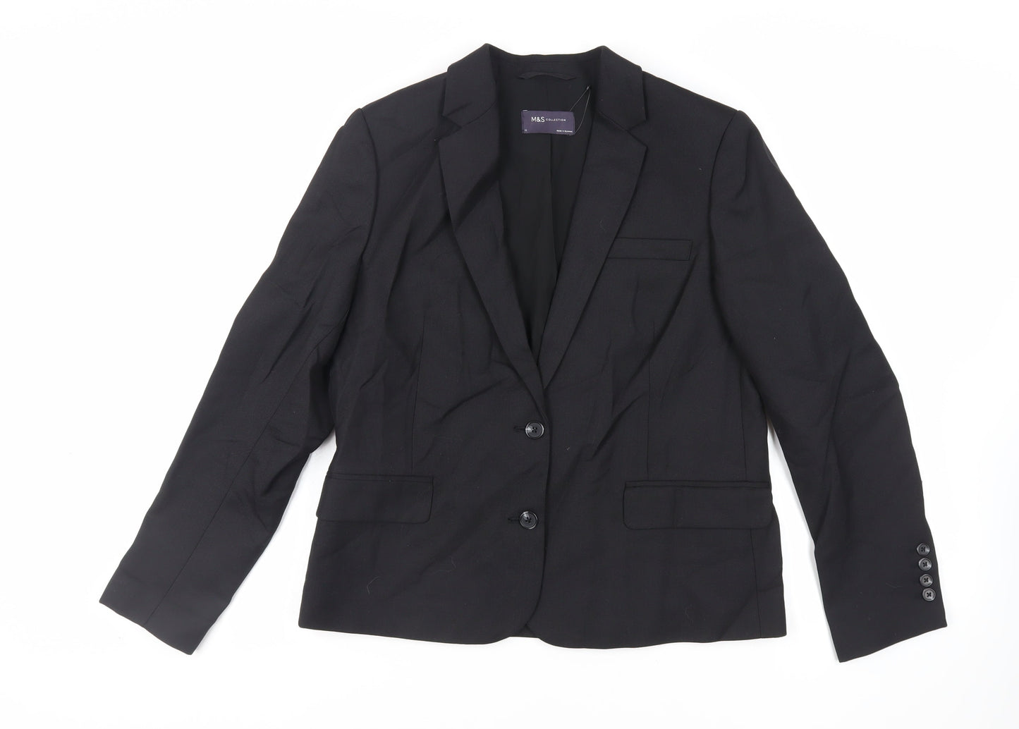 Womens UK Size 12 Marks and Spencer Black Jacket