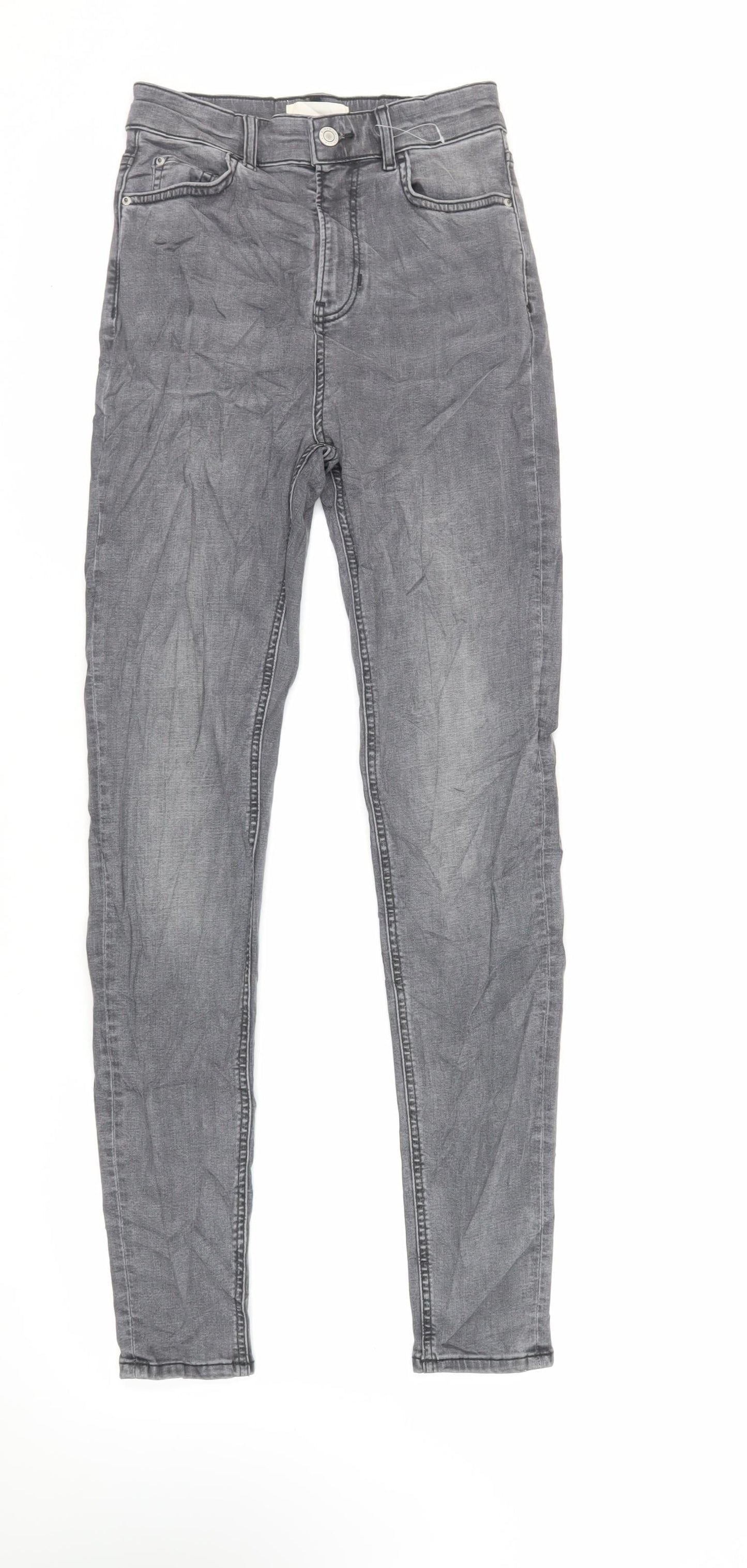 Womens UK Size 8 Marks and Spencer Regular Fit Skinny Grey Jeans