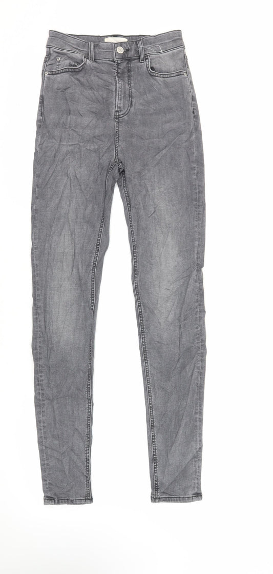 Womens UK Size 8 Marks and Spencer Regular Fit Skinny Grey Jeans
