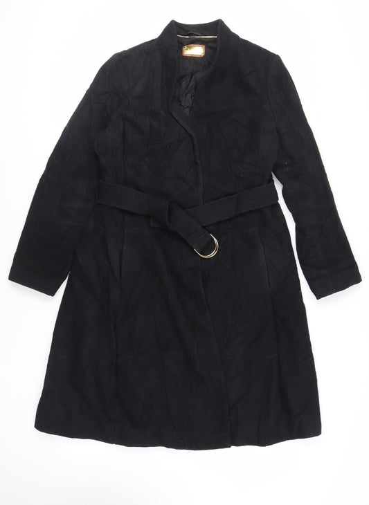 Womens UK Size 16 Per Una Black Overcoat