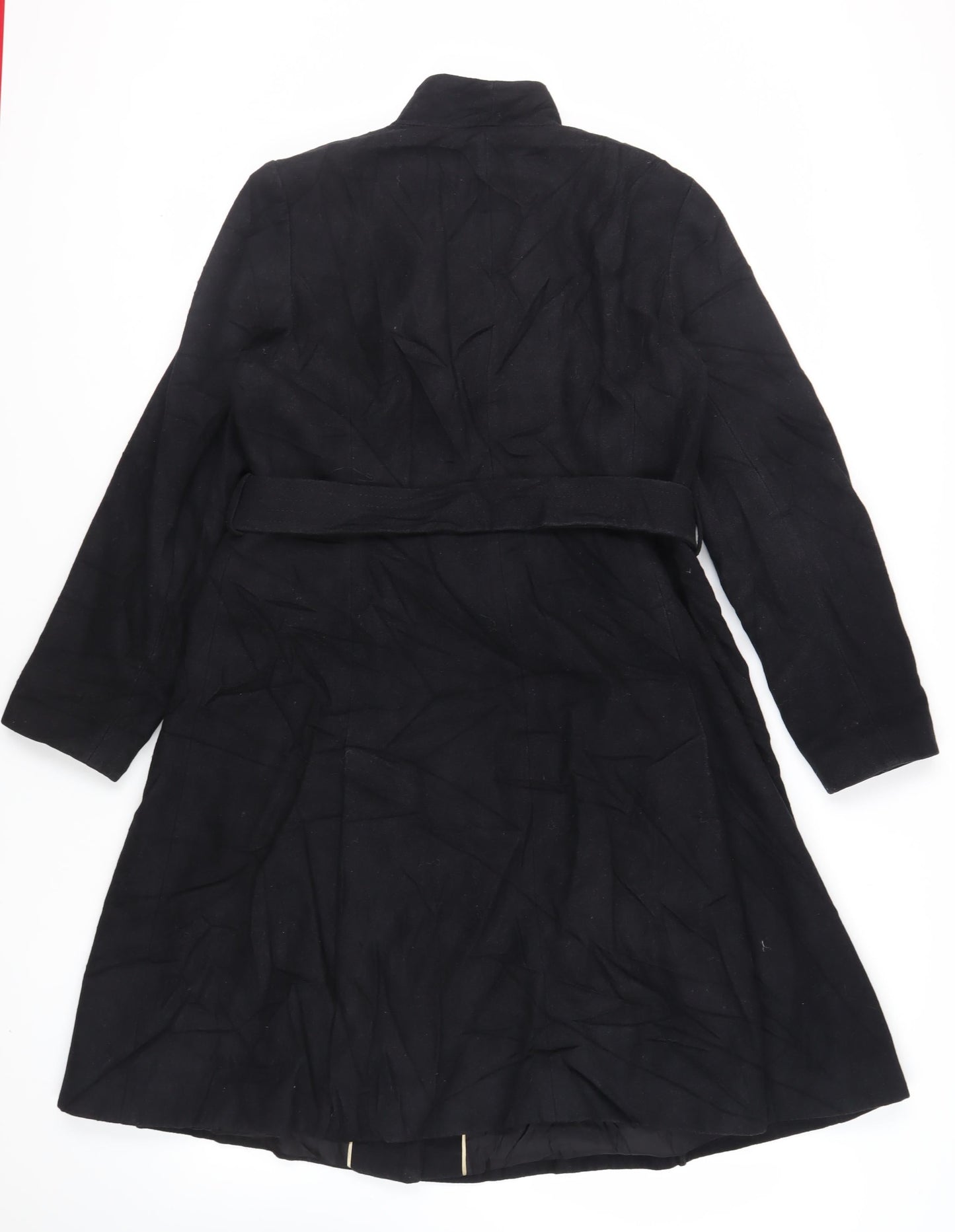 Womens UK Size 16 Per Una Black Overcoat